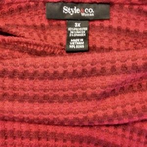 Style & Co Sweaters - NWT Style & Co. Lightweight sweater RED stripes Style & Co Sweaters - NWT Style & Co. Lightweight sweater RED stripes